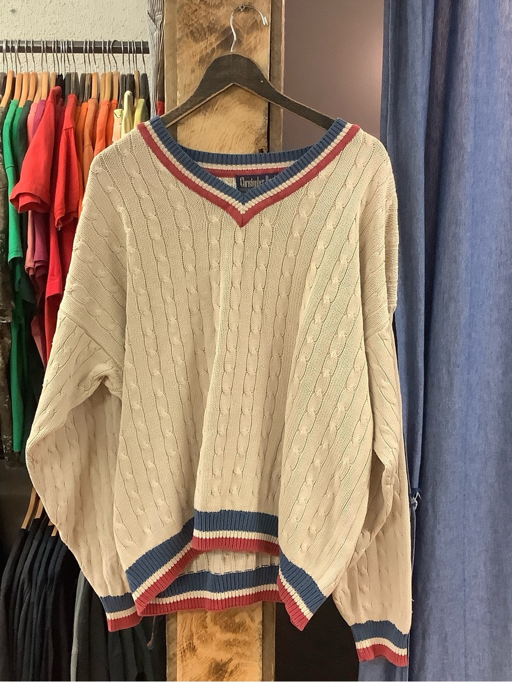Vintage multicoloured knitted sweater